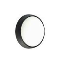 [SOV99124/06] Plafoniera applique tonda nera LED 8W luce naturale esterno