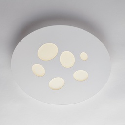 [BL244-LED18] Plafoniera in metallo LED integrato sei luci Bianco 32x h5 cm