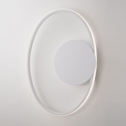 [BL227-APBC] Plafoniera in metallo e alluminio Bianco con LED integrato 42x30x h8 cm