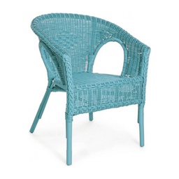 [1916020] Poltrona Alliss blu in rattan 