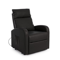 [B5731854] Poltrona Lift Alza-Persona in ecopelle nera
