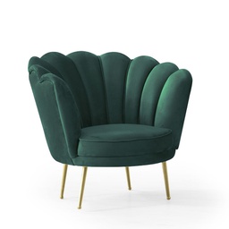 [EFFEZ97213] Poltrona a conchiglia Orel in velluto verde smeraldo EFFEZ