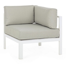 [B0662688] Poltrona angolare arredo giardino bianca Marinel
