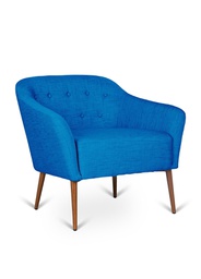 [OM/228/BL] Poltrona blu-marrone 72 cm x 84 cm H. 76 cm