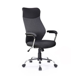 [FZ95109] Poltrona da ufficio Valchiria tessuto nero e grigio