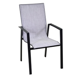 [V6454950000] Poltrona in alluminio e textline Cleveland antracite