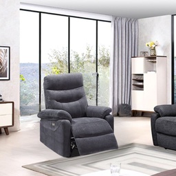 [FZ100063] Poltrona recliner elettrico grigio scuro  855 x 92 x 109 cm