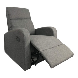 [FZ93103] Poltrona relax manuale in tessuto grigio 77 x 93 x 106 H
