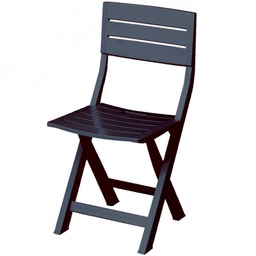 [CAP99543] Poltrona resina antiurto pieghevole antracite cm 40x44x80h