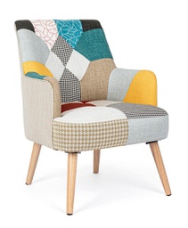 [B0748281] Poltrona tessuto patchwork Galatea