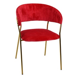 [V2807330000] Poltrona velluto Brendeburgo rosso cm 57x52h46/74/78