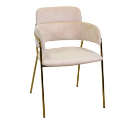 [V2807270000] Poltrona velluto Hannover crema cm 52x52h46/67/79