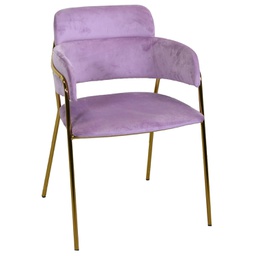 [V2807250000] Poltrona velluto Hannover lilla cm 52x52h46/67/79