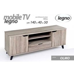 [GIC750823] Porta tv basso con cassetto ed ante olmo cm 140 x 40 x 50 h