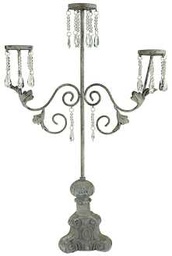 [V9126680000] Portacandele Candelabro maxi a 3 braccia hf-2941 cm.41 x 15 h 75