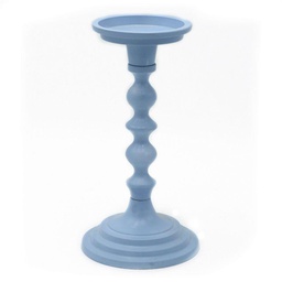[V7019640000] Portacandele metallo azzurro 1p cm11h22