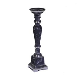 [V6075290000] Portacandele metallo grigio quadro 1p cm9x9h37