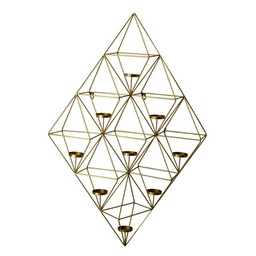 [V6115150000] Portacandele metallo oro 9p cm62x92x18,7