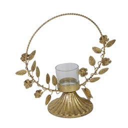 [V6195390000] Portacandele metallo rose oro cm23x10h23
