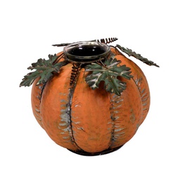 [V6602700000] Portacandele metallo zucca arancione 1pø20h14,5