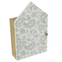 [V5913080000] Portachiavi cancelletto legno stilla grigio cm17x28,5x6