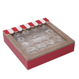 [V5960810000] Portacialde legno bistrot quadro cm23,5x23,5h6,5
