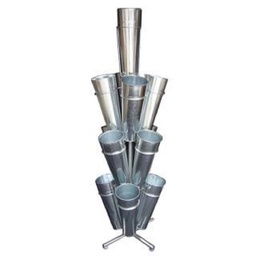 [V3624680000] Portafiori metallo 13 posti 4 piani cmø46 x 46 x h150