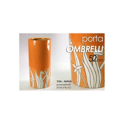 [GIC569920] Portaombrelli arancione in ceramica salvaspazio cm 52 h