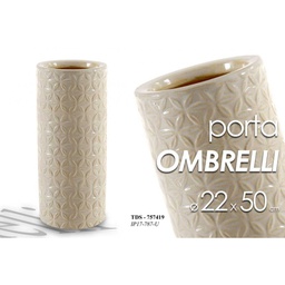 [GIC757419MAG] Portaombrelli in ceramica beige design cm 22 x 50 h