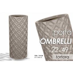 [GIC741128] Portaombrelli in ceramica tortora design cm 22 x 49 h