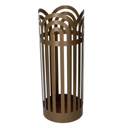 [V3505370000] Portaombrelli metallo archi oro tondo cm ø19h49