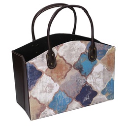 [V2809050000] Portariviste ecopelle blu marocco rettangolare cm 33