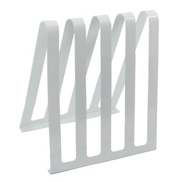 [V3405180000] Portariviste metallo bianco 4 posti cm 31x22h36