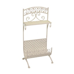 [V6448040000] Portariviste metallo letizia bianco cm 31x42h85