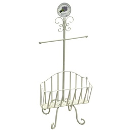 [V6214540000] Portarotolo a stelo metallo lavanda conportariviste cm 34x20h84