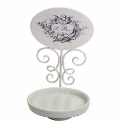 [V6214280000] Portasapone metallo ceramica le bain bianco cm 14x10h21