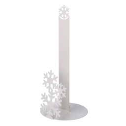 [V5925810000] Portascottex metallo fiocco neve biancotondo cm ø15h33