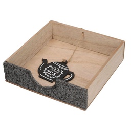 [V5924330000] Portatovaglioli legno ardesia teia quadro cm20x20h5