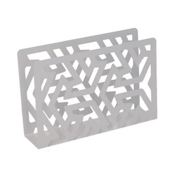 [V5926050000] Portatovaglioli metallo frecce bianco rettangolare cm 14