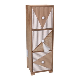 [V5962540000] Portatutto legno 3 cassetti marrone rettangolare cm 11