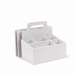 [V5032410000] Portatutto legno bianco 7 vani cm 25x21h21