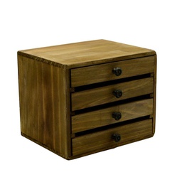 [V5916060000] Portatutto legno rettangolare 4 cassetti cm 21