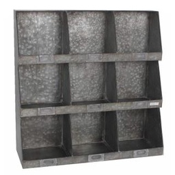 [V6447670000] Portatutto metallo 9 posti cm 61x21h61