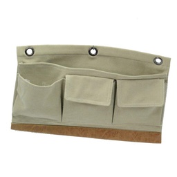 [V2501050000] Portatutto tessuto crema 3 tasche cm 38xh24
