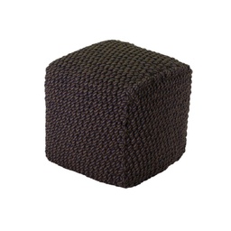 [V2806160000] Pouf tessuto crema blu quadrato cm 43 x 43 x h 43