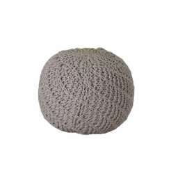 [V2806110000] Pouf tessuto bianco tondo cmø47h36