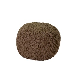 [V2806120000] Pouf tessuto crema tondo cmø47h36