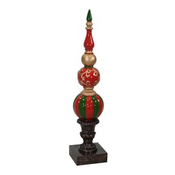 [V6150910000] Puntale resina rosso cm26x26h125