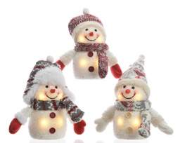 [19625784] Pupazzo di neve cm 11 x 15 h  con lucina pz 1