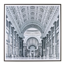 [B0240679] Quadro con cornice stile classico cm 90x90